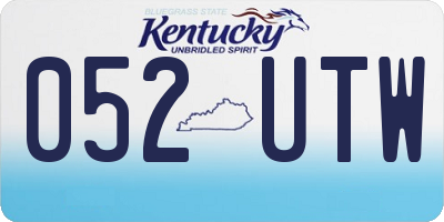 KY license plate 052UTW
