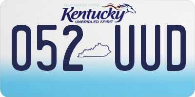 KY license plate 052UUD