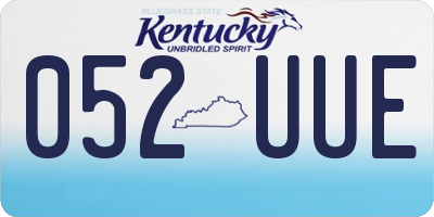 KY license plate 052UUE