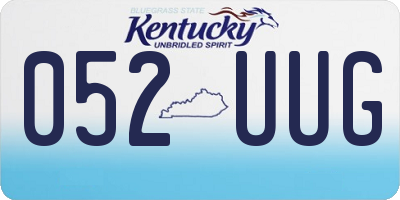 KY license plate 052UUG