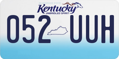 KY license plate 052UUH