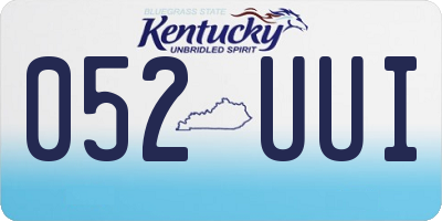 KY license plate 052UUI