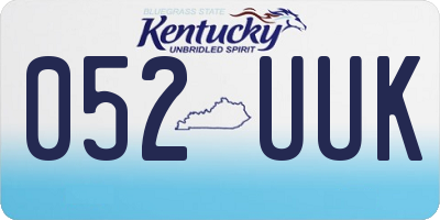 KY license plate 052UUK