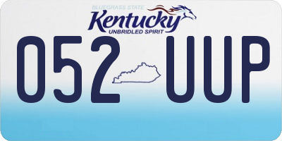 KY license plate 052UUP