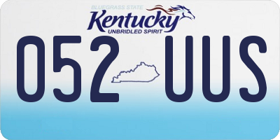 KY license plate 052UUS