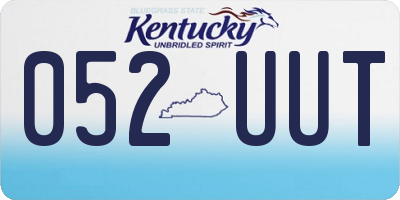 KY license plate 052UUT