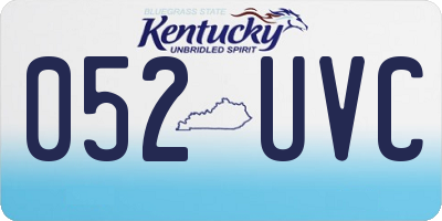 KY license plate 052UVC