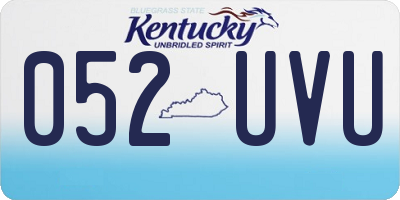 KY license plate 052UVU