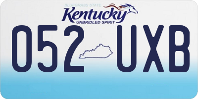 KY license plate 052UXB