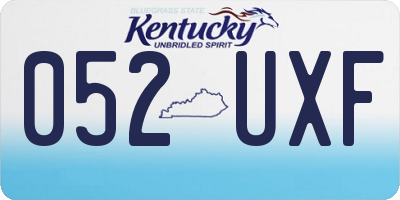 KY license plate 052UXF