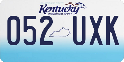 KY license plate 052UXK