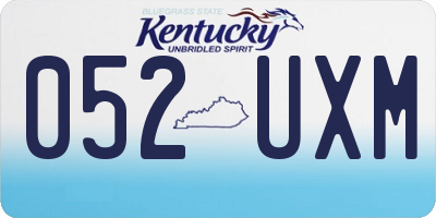 KY license plate 052UXM