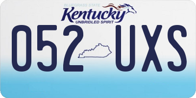 KY license plate 052UXS