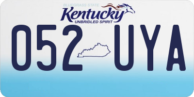 KY license plate 052UYA