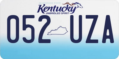 KY license plate 052UZA