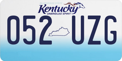 KY license plate 052UZG