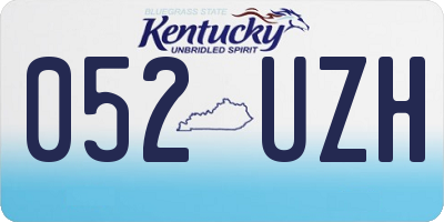 KY license plate 052UZH