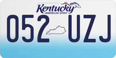KY license plate 052UZJ