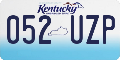 KY license plate 052UZP