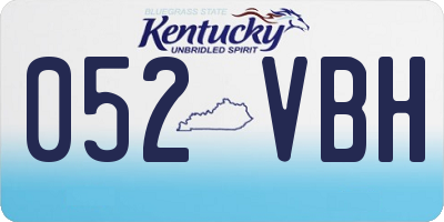 KY license plate 052VBH