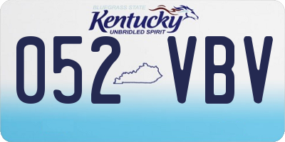 KY license plate 052VBV
