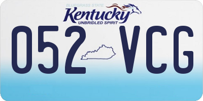 KY license plate 052VCG