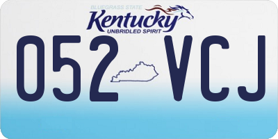 KY license plate 052VCJ