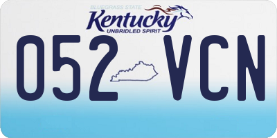 KY license plate 052VCN