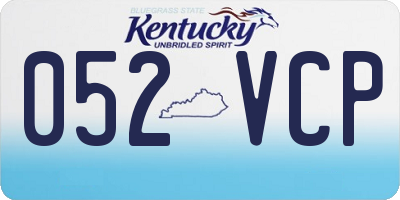 KY license plate 052VCP