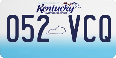 KY license plate 052VCQ