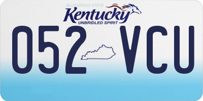 KY license plate 052VCU