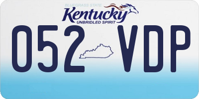 KY license plate 052VDP