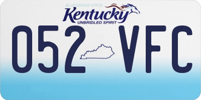 KY license plate 052VFC