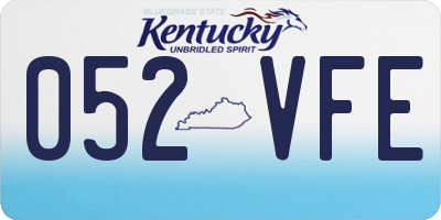 KY license plate 052VFE