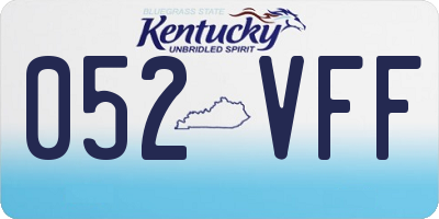 KY license plate 052VFF