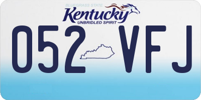 KY license plate 052VFJ