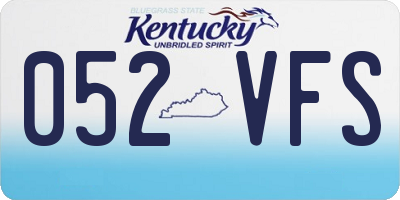 KY license plate 052VFS