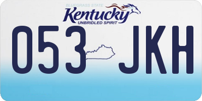 KY license plate 053JKH