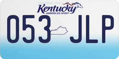 KY license plate 053JLP