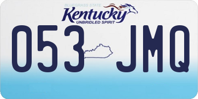 KY license plate 053JMQ