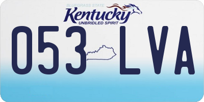 KY license plate 053LVA