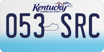 KY license plate 053SRC