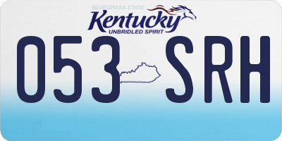 KY license plate 053SRH