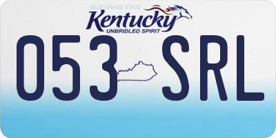 KY license plate 053SRL