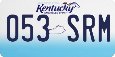 KY license plate 053SRM