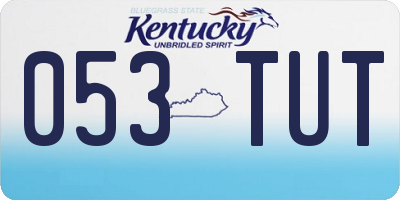 KY license plate 053TUT