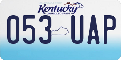 KY license plate 053UAP