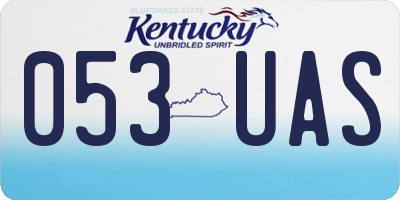 KY license plate 053UAS