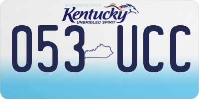 KY license plate 053UCC