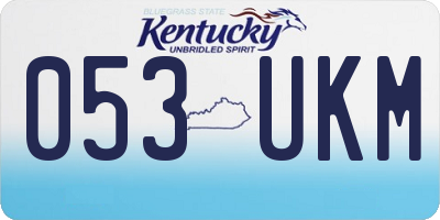 KY license plate 053UKM
